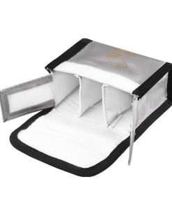 Sacoche de Sécurité Protection Anti-Explosion Résistant à la Chaleur pour DJI FPV Goggles V2 – ARGENT TAILLE L pour 3 Batteries